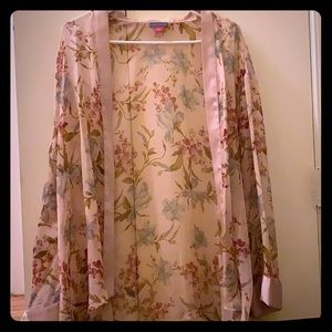 Vince Camuto sheer printed kimono
